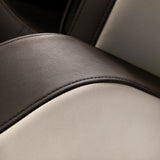 Sakura Comfort Plus 806 Massage Chair Brown - close-up of the upholstery and construction details