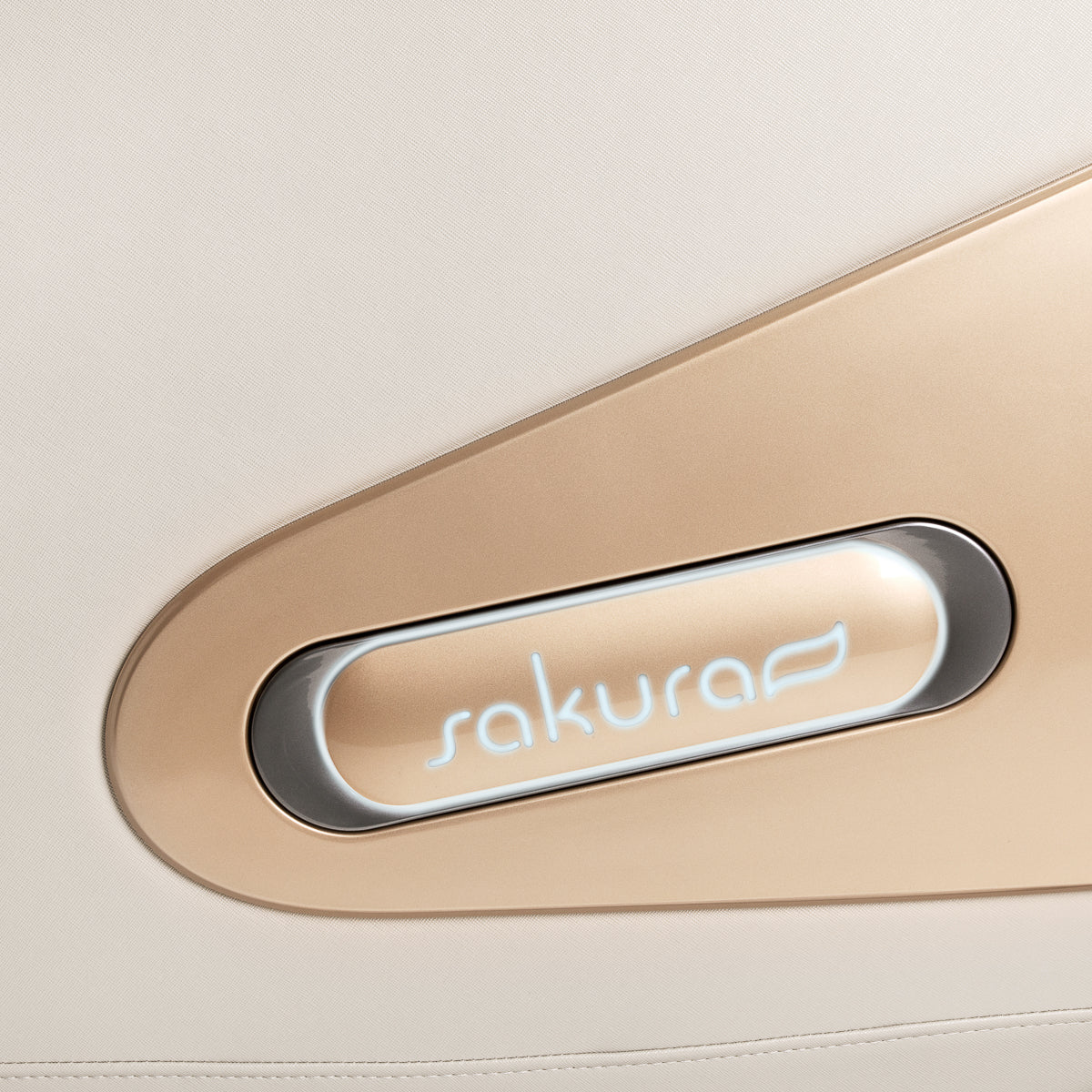 Sakura Comfort Plus 806 Massage Chair Brown - close-up of the upholstery and construction details