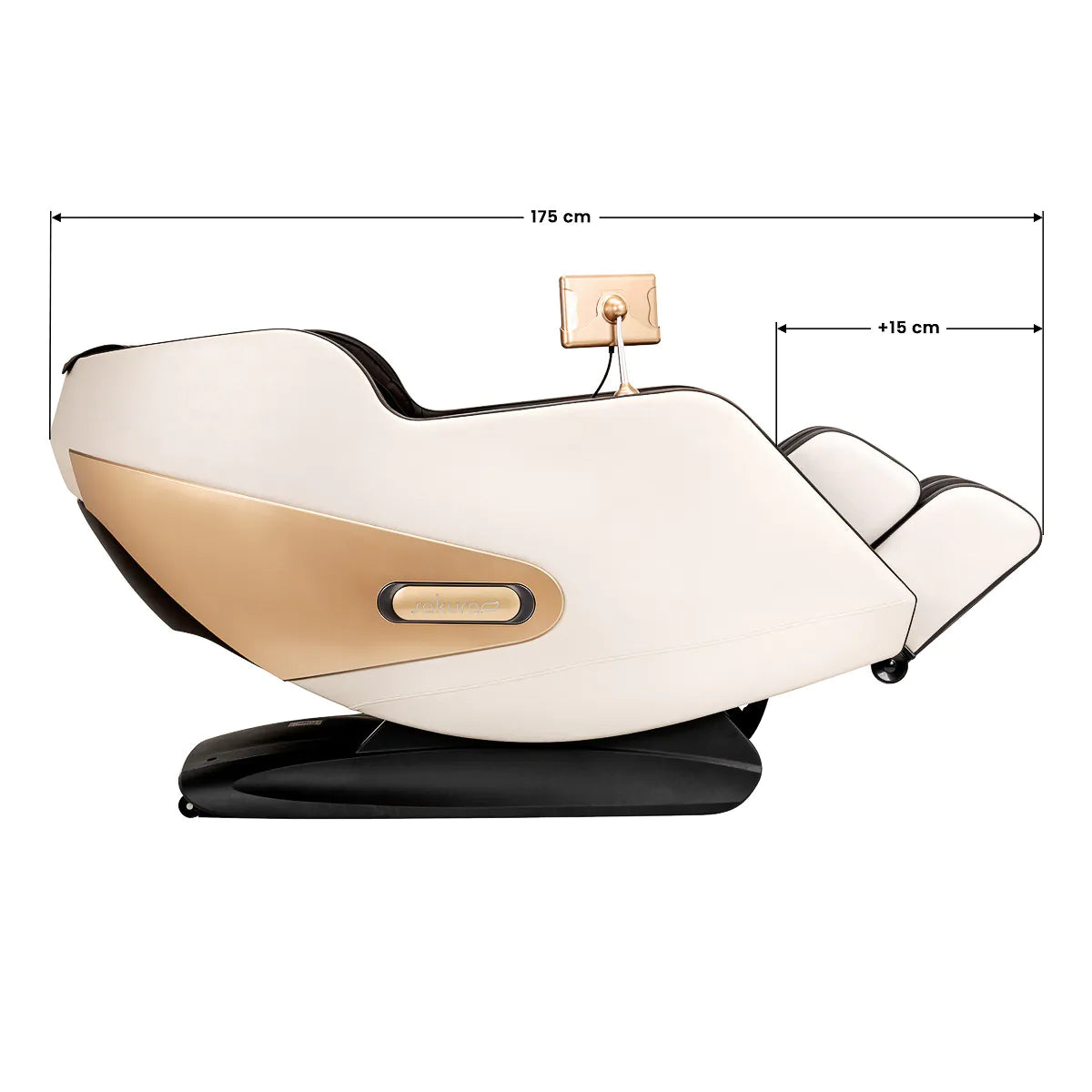 Sakura Comfort Plus 806 Massage Chair Brown - close-up of the upholstery and adjustment details