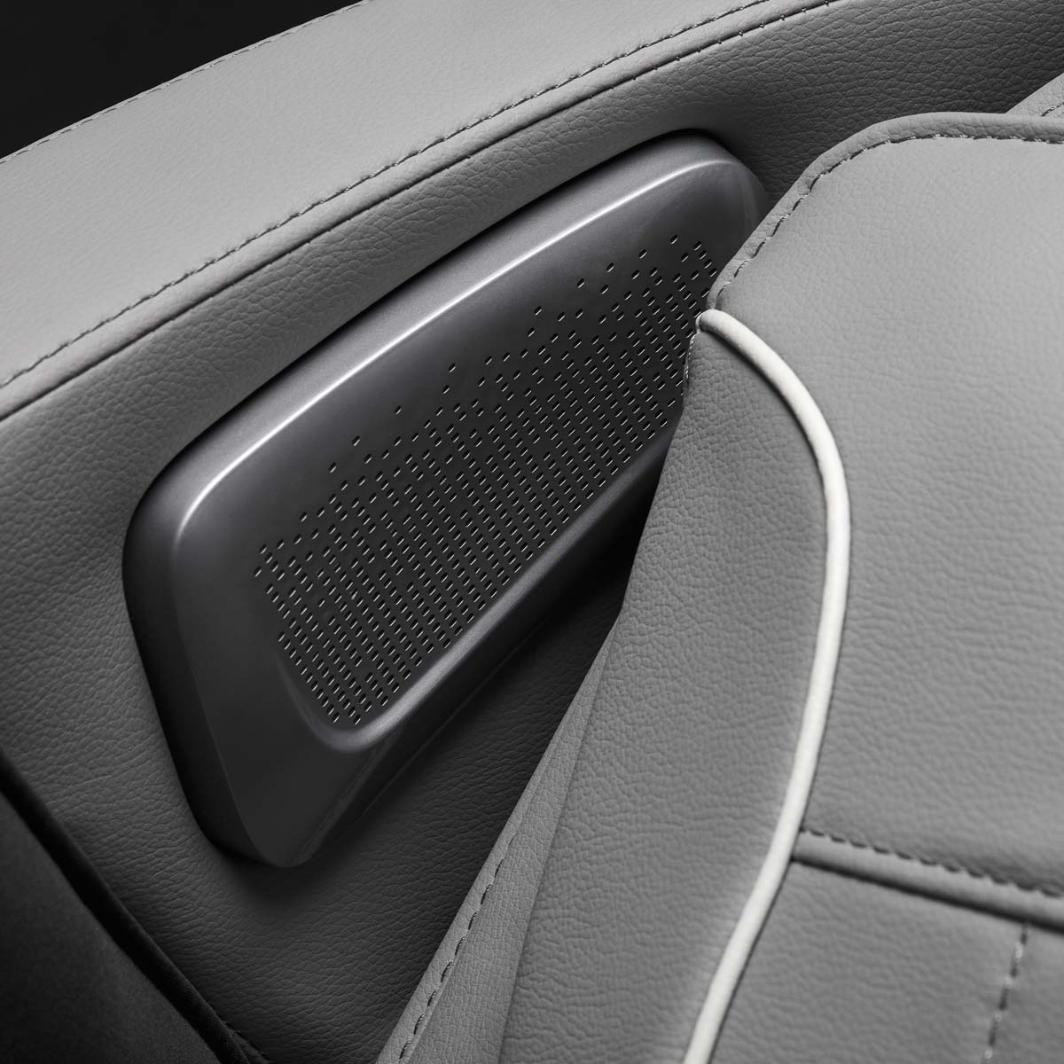 Sakura Comfort Plus 806 Massage Chair Grey - close-up of the upholstery and construction details