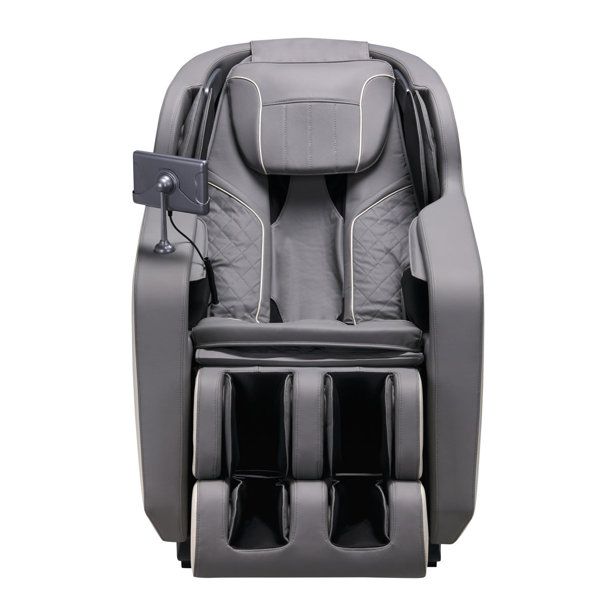 Sakura Comfort Plus 806 Massage Chair Grey - close-up of the upholstery and adjustment details