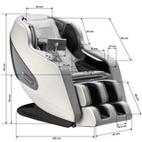 Sakura Comfort Plus 806 Massage Chair Grey - close-up of the upholstery and adjustment details