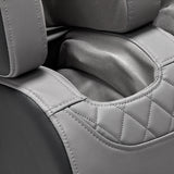 Sakura Massage Chair Classic 305 Grey - close-up of the upholstery and construction details