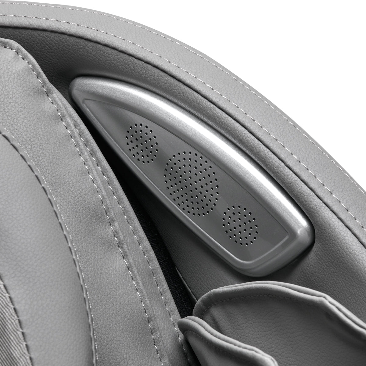 Sakura Massage Chair Classic 305 Grey - close-up of the upholstery and construction details