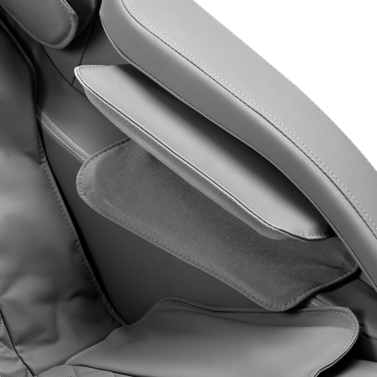 Sakura Massage Chair Classic 305 Grey - close-up of the upholstery and construction details
