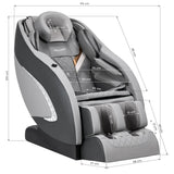 Sakura Massage Chair Classic 305 Grey - close-up of the upholstery and adjustment details