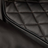 Sakura Massage Chair Comfort Plus 806 Black - close-up of the upholstery and construction details
