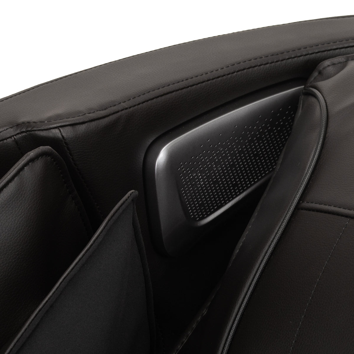 Sakura Massage Chair Comfort Plus 806 Black - close-up of the upholstery and construction details