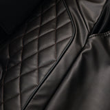 Sakura Massage Chair Comfort Plus 806 Black - close-up of the upholstery and construction details