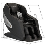 Sakura Massage Chair Comfort Plus 806 Black - close-up of the upholstery and adjustment details