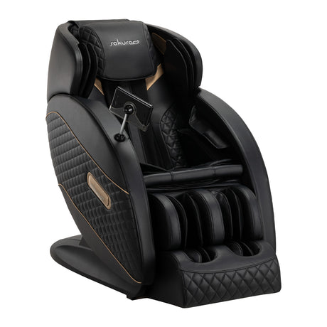 Sakura Massage Chair Standard 801 Black - full product view at an angle on a white background