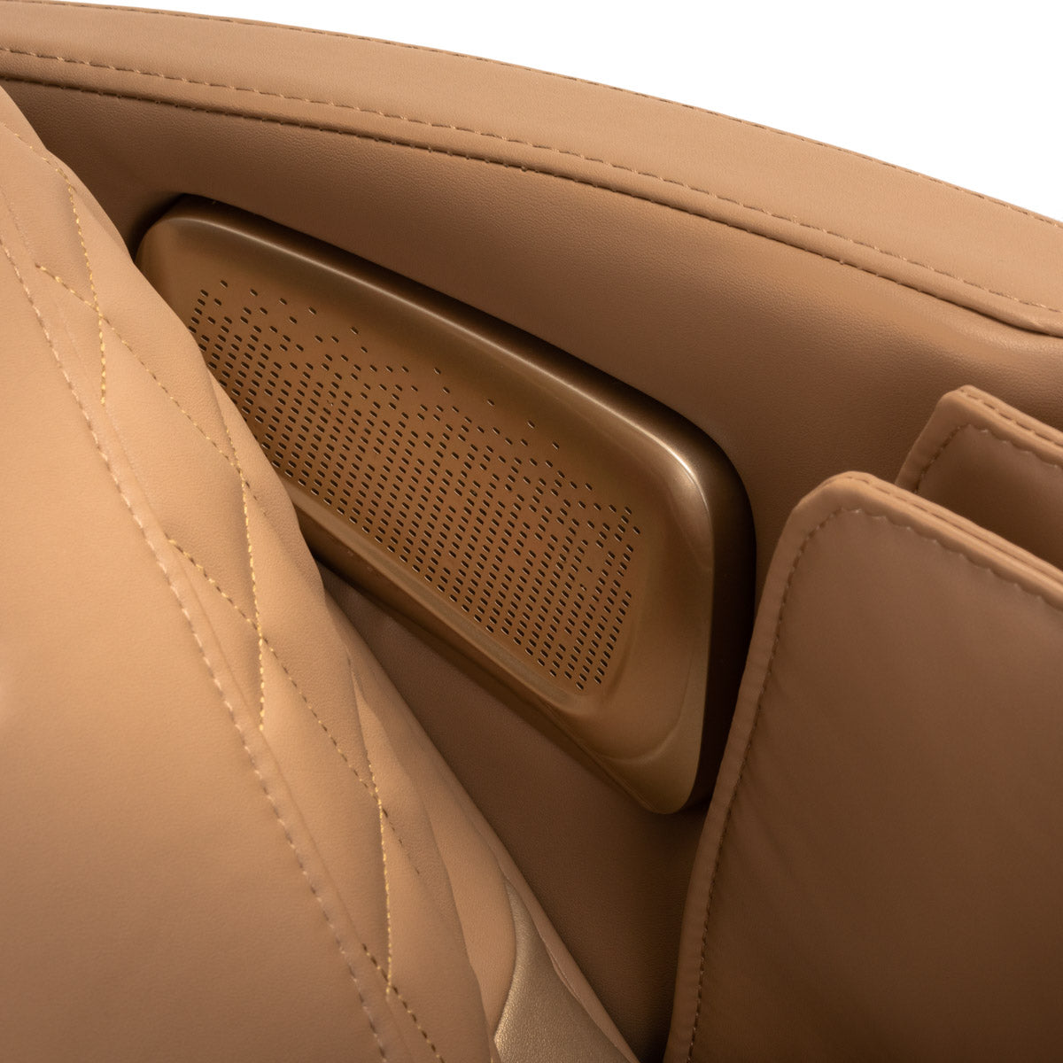 Sakura Massage Chair Standard 801 Brown - close-up of the upholstery and construction details