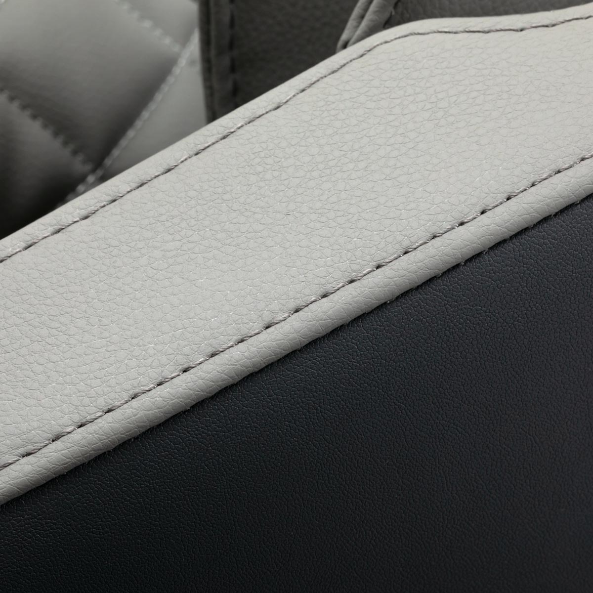 Sakura Standard 801 Massage Chair Grey - close-up of the upholstery and construction details