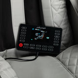 Sakura Standard 801 Massage Chair Grey - close-up of the upholstery and construction details