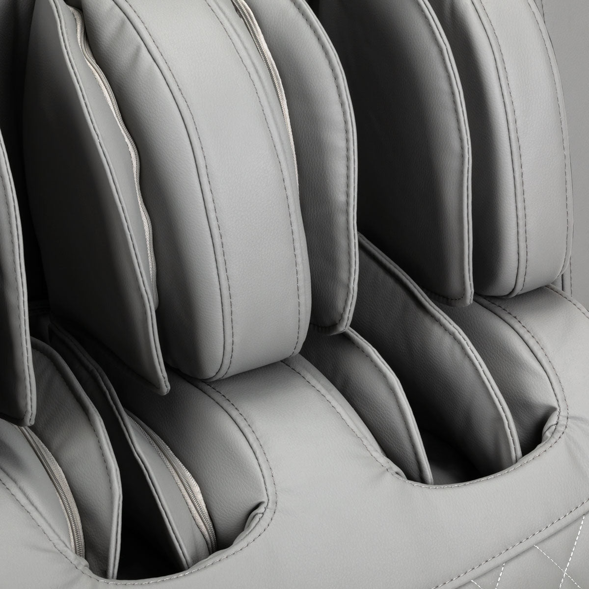 Sakura Standard 801 Massage Chair Grey - close-up of the upholstery and construction details