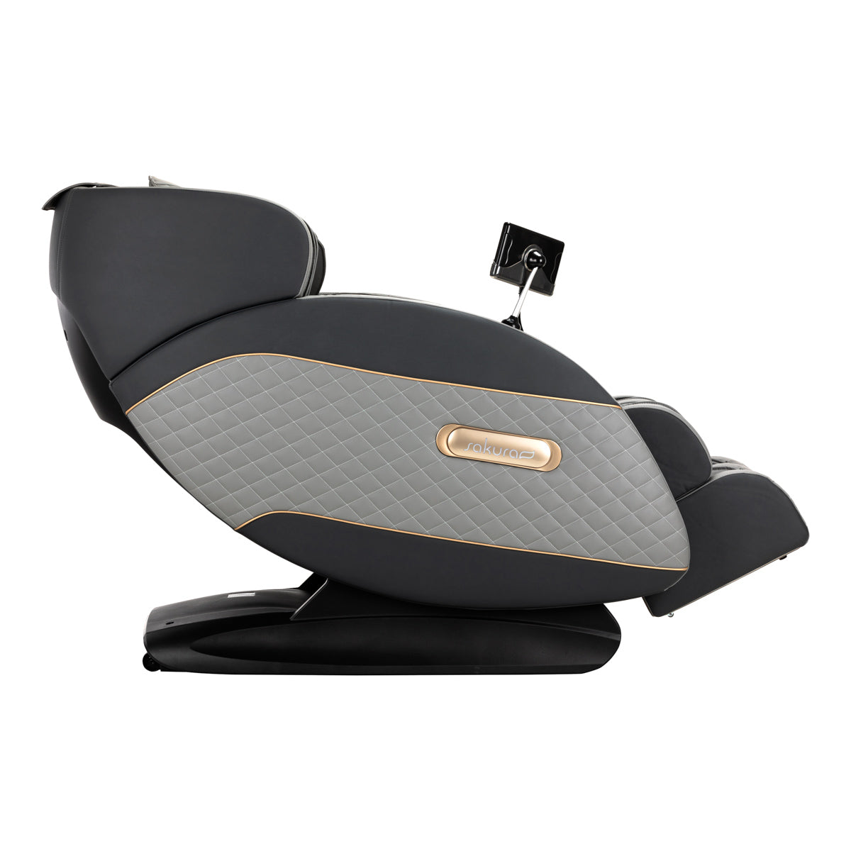 Sakura Standard 801 Massage Chair Grey - close-up of the upholstery and adjustment details