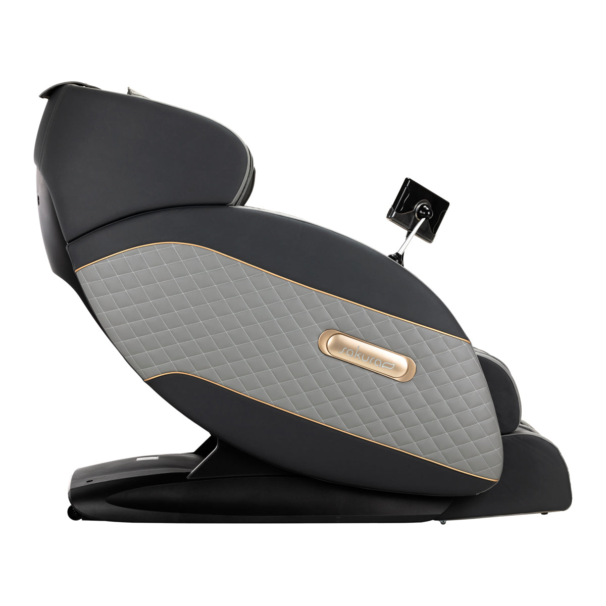 Sakura Standard 801 Massage Chair Grey - close-up of the upholstery and adjustment details