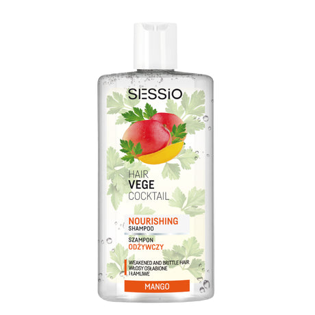 Sessio Hair Vege Cocktail Nourishing Shampoo Mango - retail hair-care container isolated on a white background