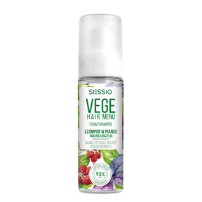 Sessio Vege Hair Menu Foam Shampoo Low Porosity Hair - retail hair-care container isolated on a white background