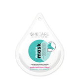 SHECARE Sleeping Mask - Serum All Night Normalizing & Mattifying - open cosmetic jar with its lid on a white background