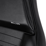 Sillon 210 Hydraulic Pedicure Bed With Rocking Function & Split Footrest Black - close-up of the upholstery and construction details