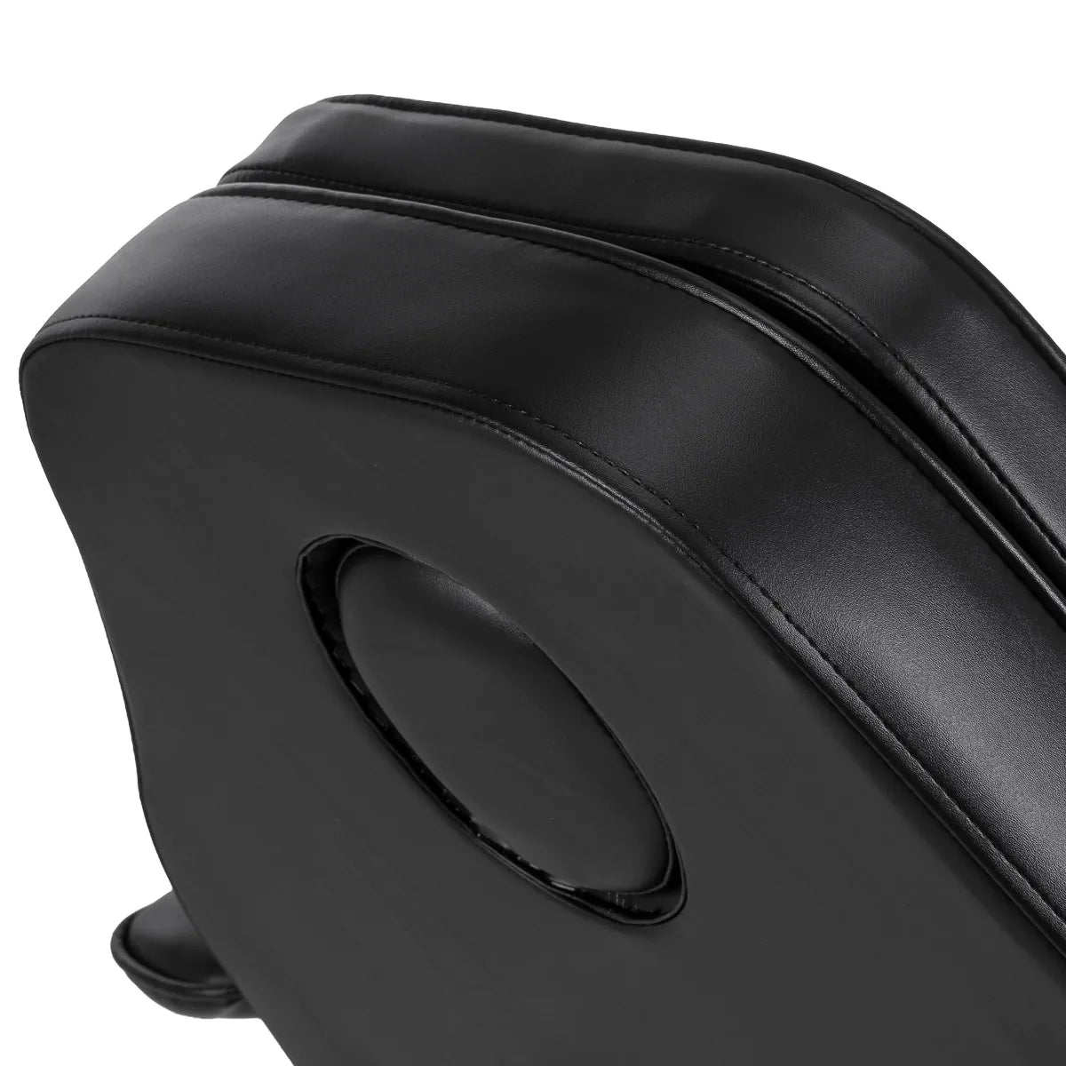 Sillon 210 Hydraulic Pedicure Bed With Rocking Function & Split Footrest Black - displayed in a professional treatment-room setting