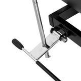 Sillon 210 Hydraulic Pedicure Bed With Rocking Function & Split Footrest Black - displayed in a professional treatment-room setting