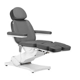 Sillon Classic 2-Motor Electric Pedicure Bed Grey - full product view on a white background