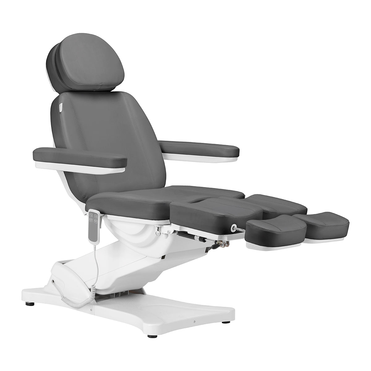 Sillon Classic 2-Motor Electric Pedicure Bed Grey - full product view on a white background