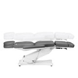Sillon Classic 2-Motor Electric Pedicure Bed Grey - close-up of the upholstery and adjustment details