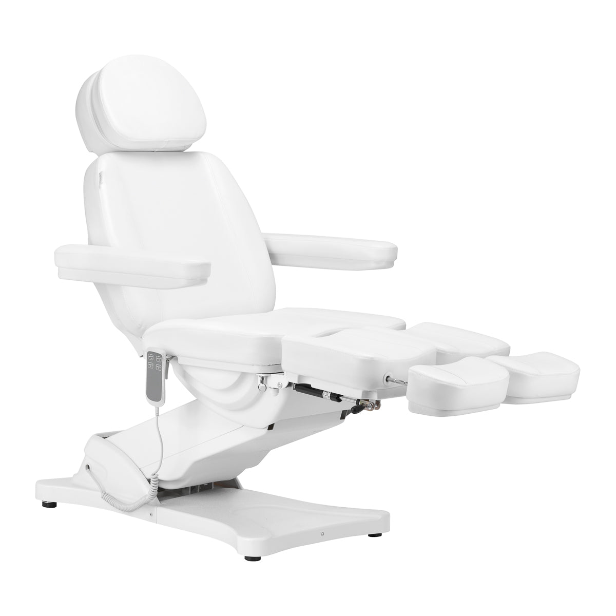 Sillon Classic 2-Motor Electric Pedicure Bed White - full product view on a white background