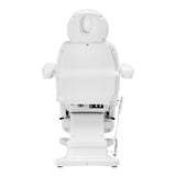 Sillon Classic 2-Motor Electric Pedicure Bed White - close-up of the upholstery and adjustment details