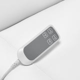 Sillon Classic 2-Motor Electric Pedicure Bed White - close-up of the upholstery and adjustment details