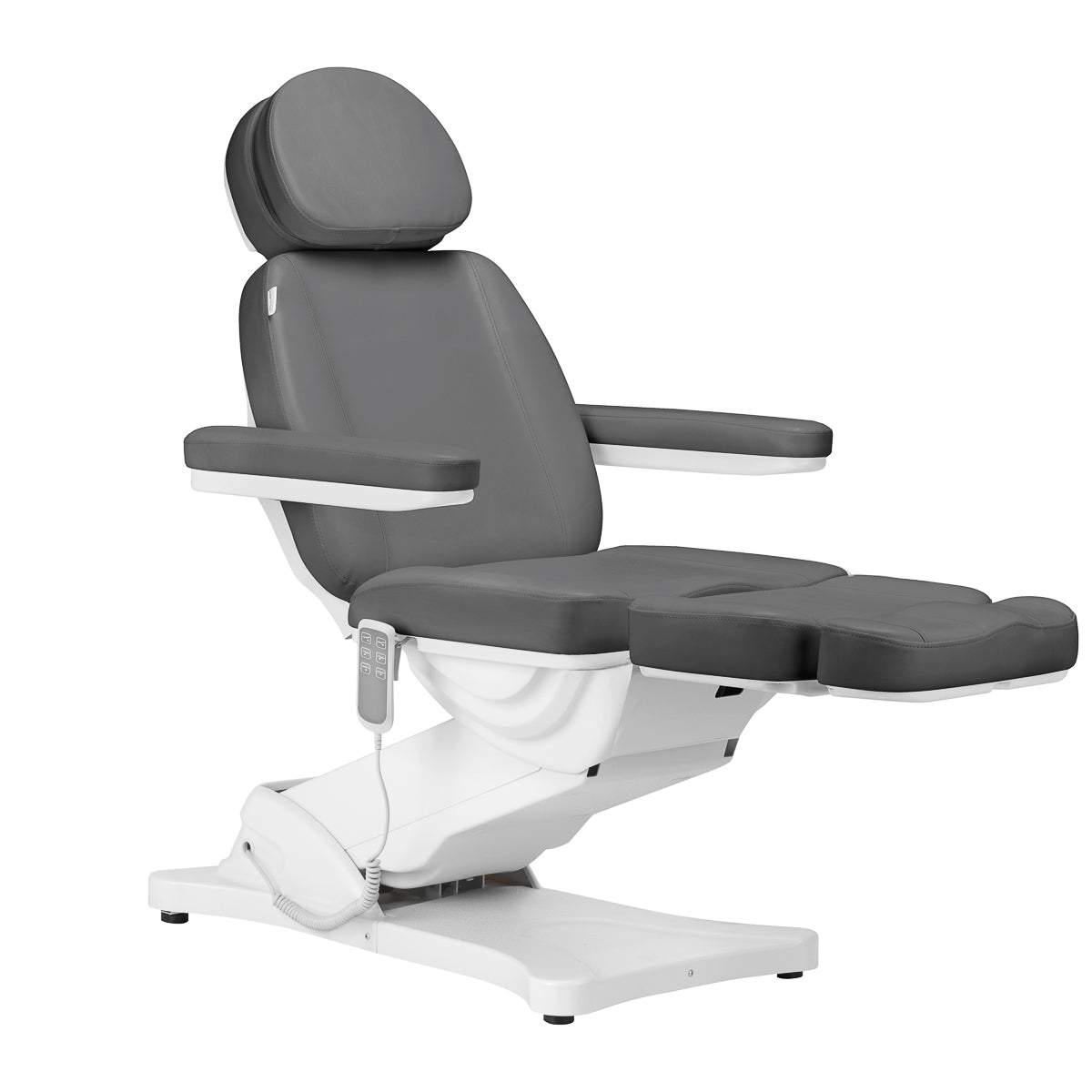Sillon Classic 3-Motor Electric Beauty Bed Grey - full product view on a white background