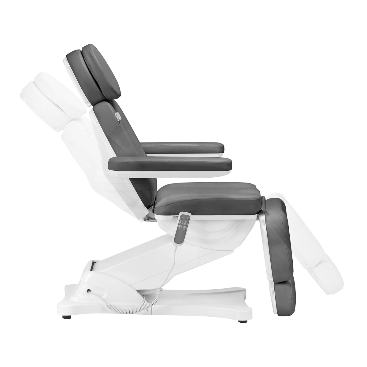 Sillon Classic 3-Motor Electric Beauty Bed Grey - full product view on a white background