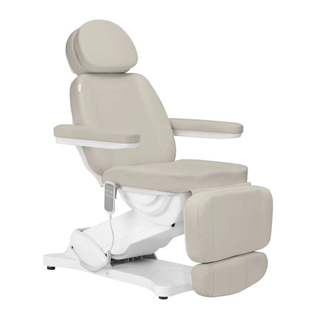 Sillon Classic 3-Motor Electric Beauty Bed Sea Salt - full product view at an angle on a white background