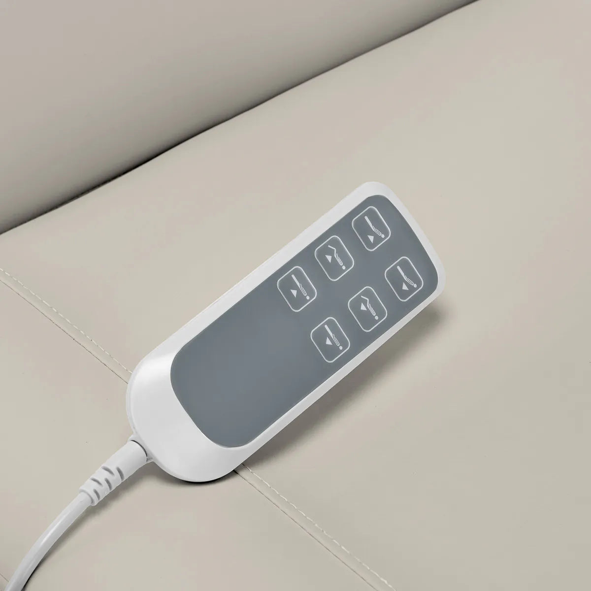 Sillon Classic 3-Motor Electric Beauty Bed Sea Salt - close-up of the upholstery and construction details