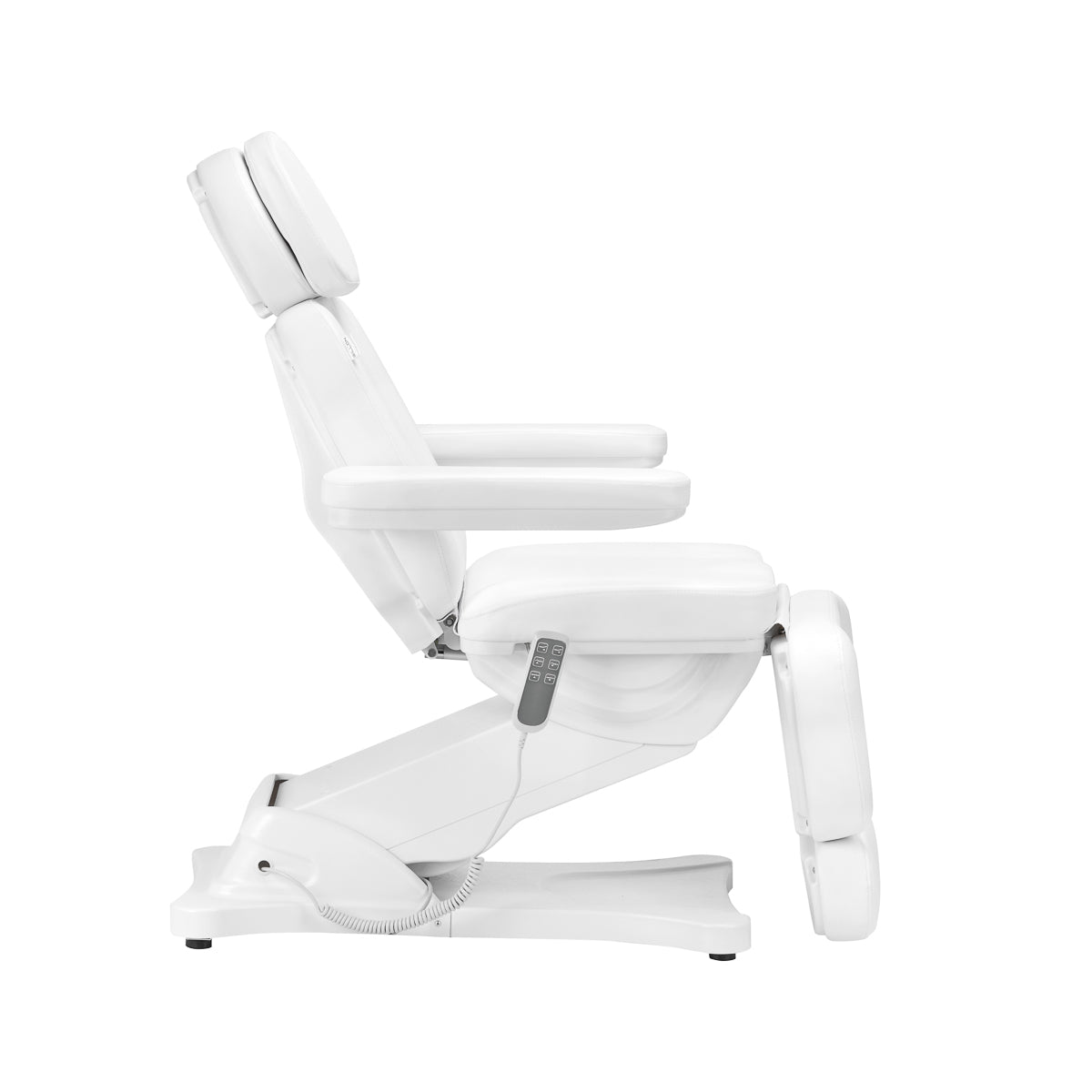 Sillon Classic 3-Motor Electric Beauty Bed White - full product view on a white background