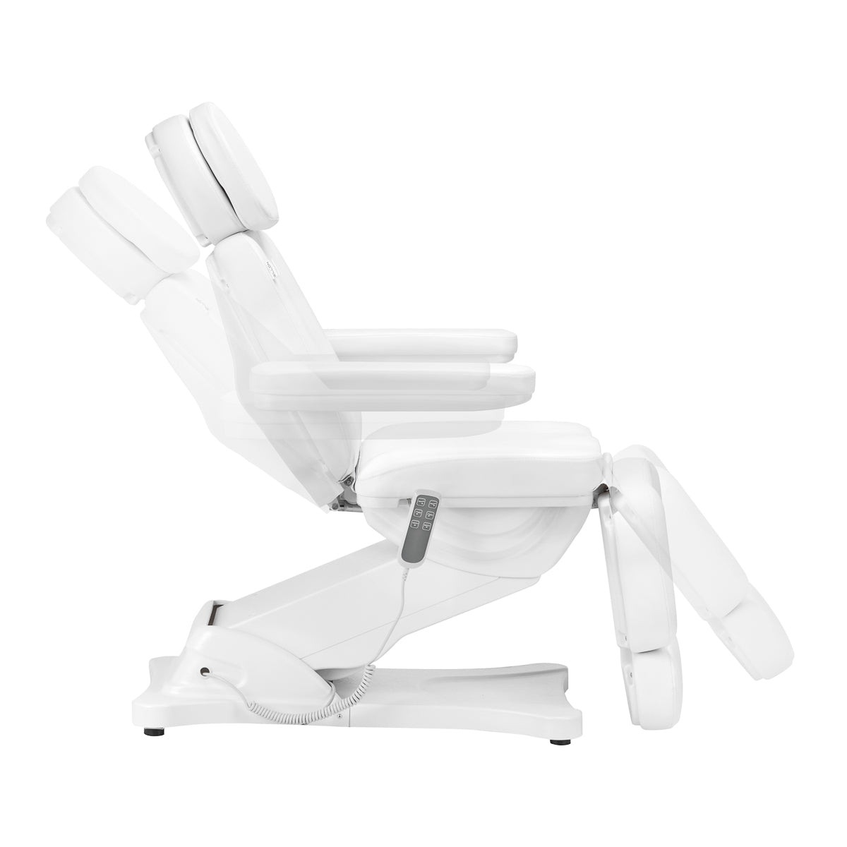 Sillon Classic 3-Motor Electric Beauty Bed White - full product view on a white background