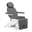 Sillon Classic 3-Motor Electric Pedicure Bed With Cradle Grey - full product view at an angle on a white background
