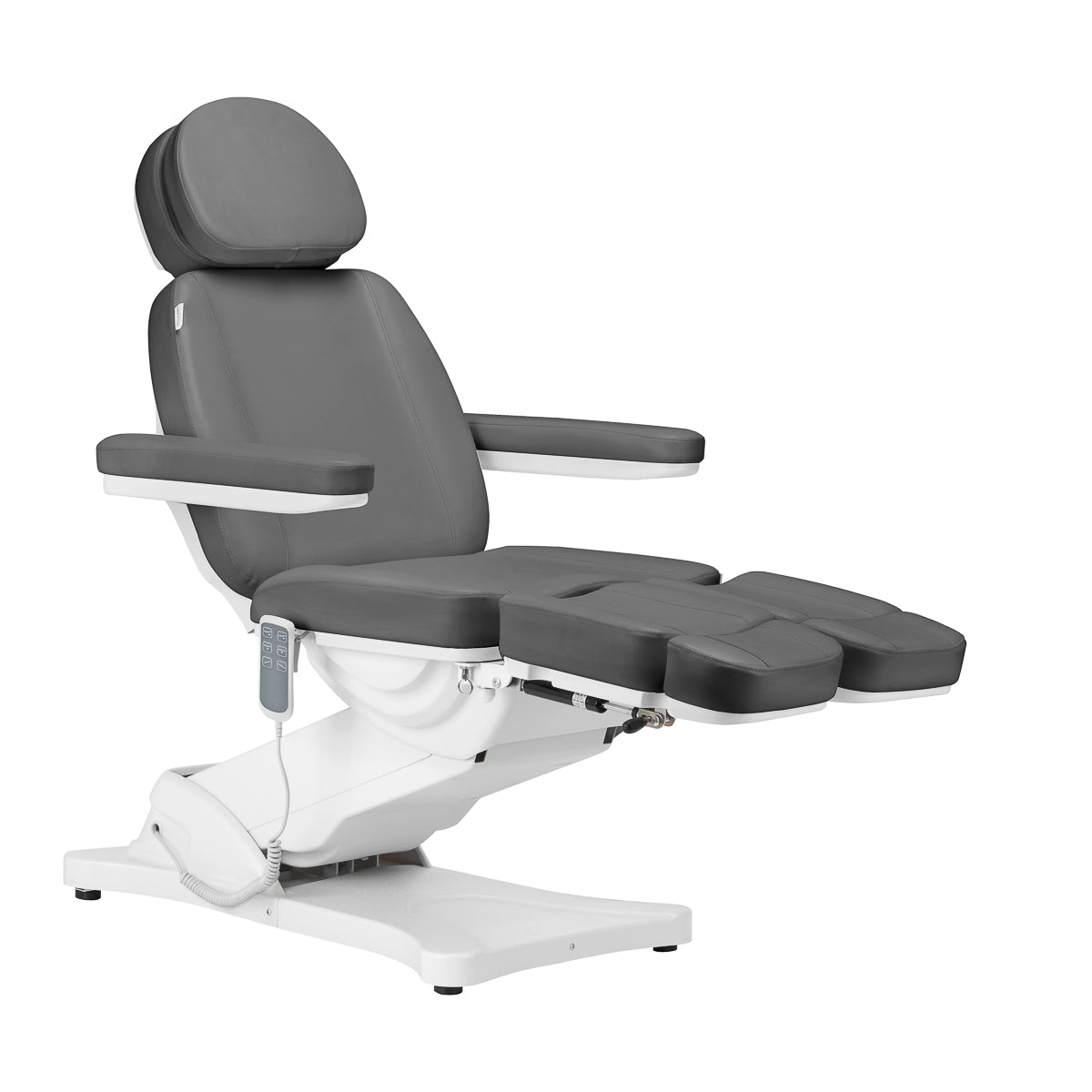 Sillon Classic 3-Motor Electric Pedicure Bed With Cradle Grey - full product view on a white background