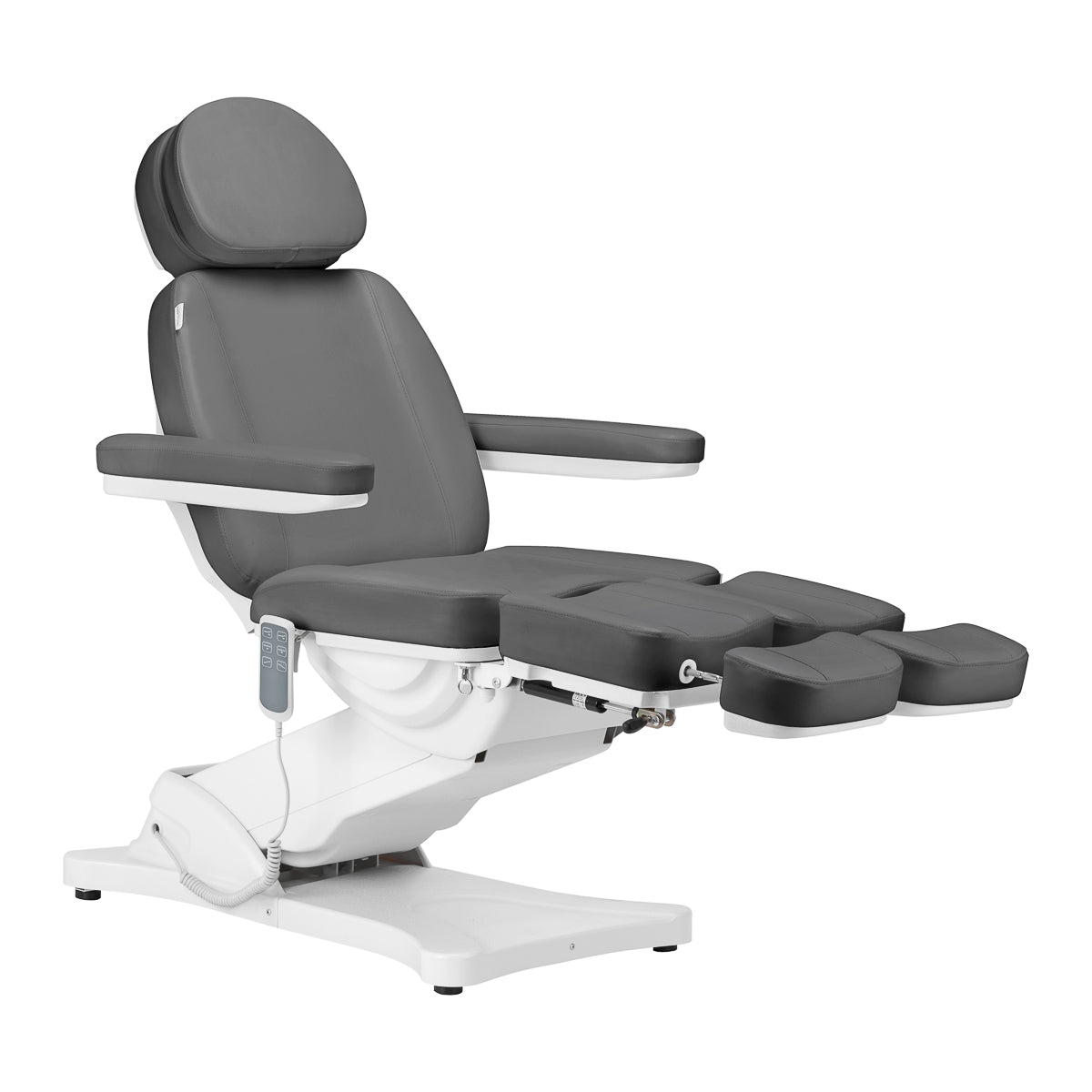 Sillon Classic 3-Motor Electric Pedicure Bed With Cradle Grey - full product view on a white background
