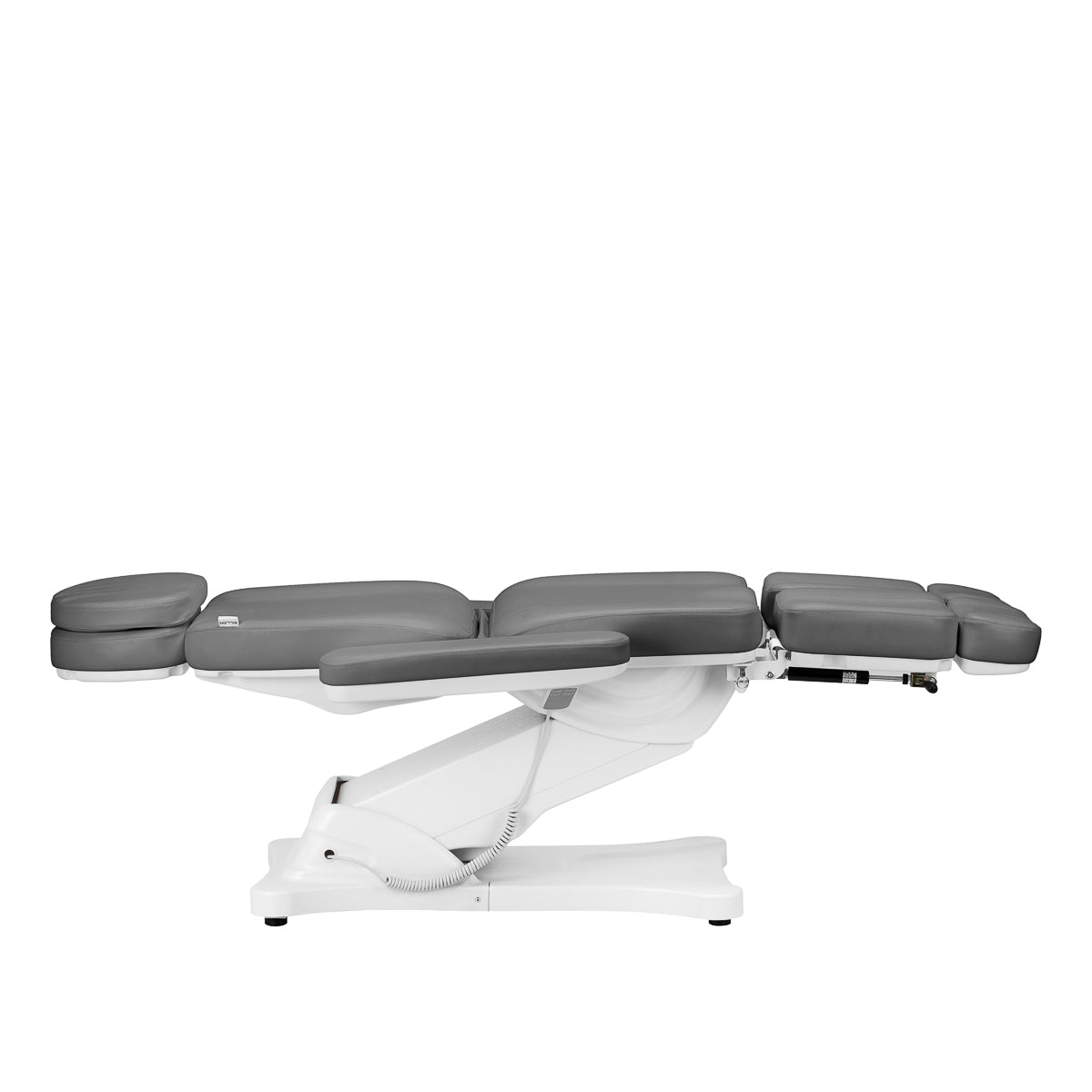Sillon Classic 3-Motor Electric Pedicure Bed With Cradle Grey - close-up of the upholstery and adjustment details