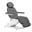 Sillon Classic 4-Motor Electric Beauty Bed With Cradle Grey - full product view at an angle on a white background