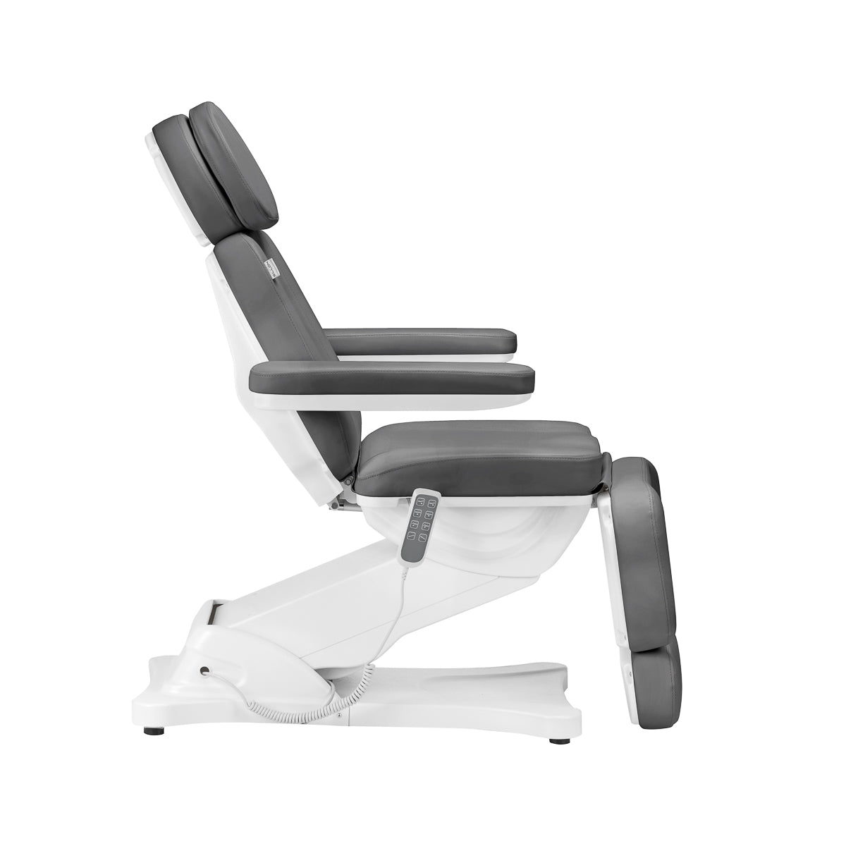 Sillon Classic 4-Motor Electric Beauty Bed With Cradle Grey - full product view on a white background