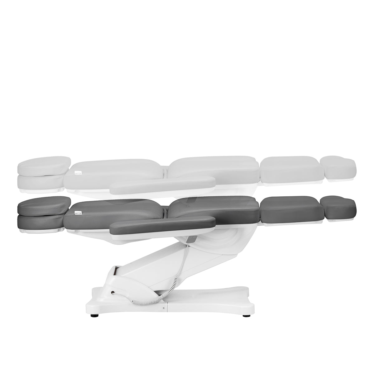 Sillon Classic 4-Motor Electric Beauty Bed With Cradle Grey - full product view on a white background