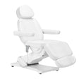 Sillon Classic 4-Motor Electric Beauty Bed With Cradle White - full product view at an angle on a white background