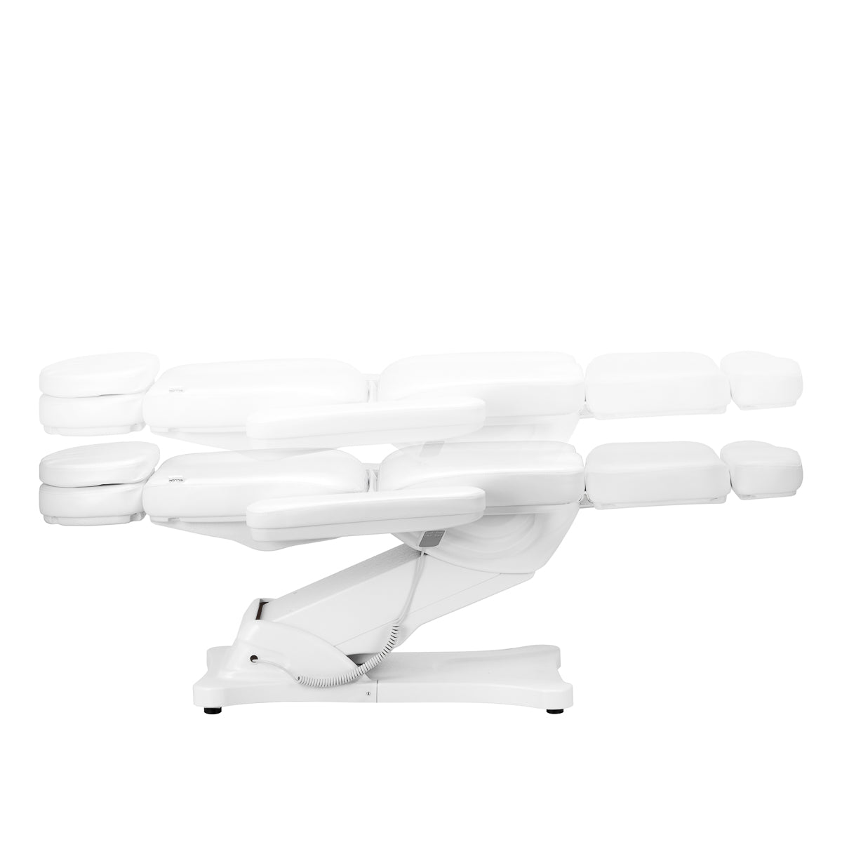 Sillon Classic 4-Motor Electric Beauty Bed With Cradle White - full product view on a white background