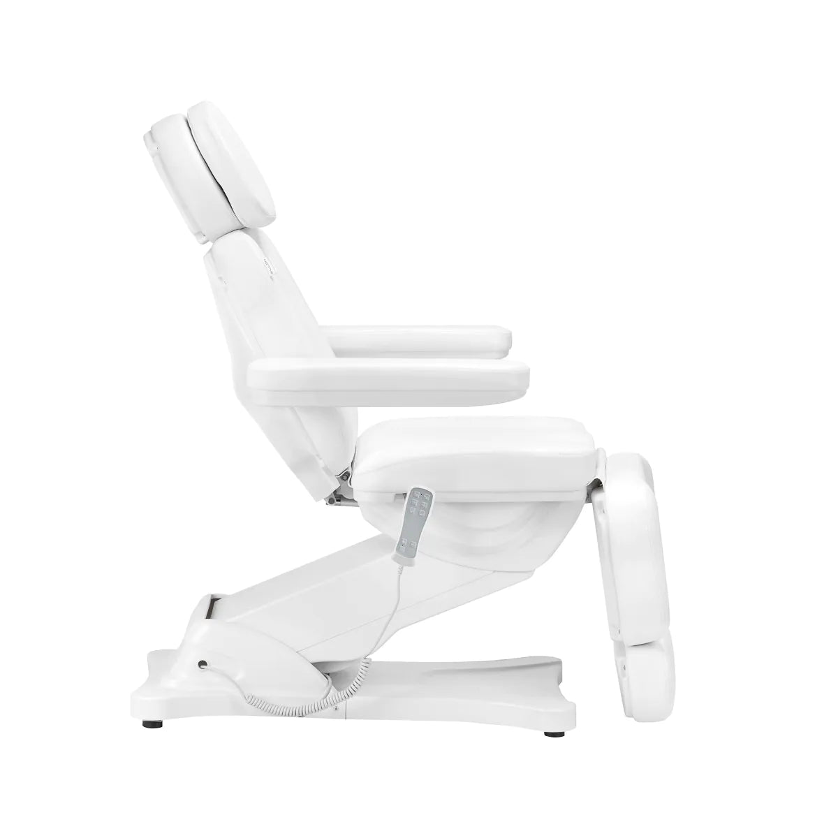 Sillon Classic Heated 3-Motor Electric Beauty Bed White - full product view on a white background