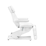 Sillon Classic Heated 3-Motor Electric Beauty Bed White - full product view on a white background